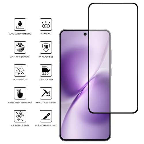 Image of amazon basics Tempered Glass Screen Protector Compatible with Vivo X200T 5G Transparent Protective Film [Clear HD] - Pack of 2