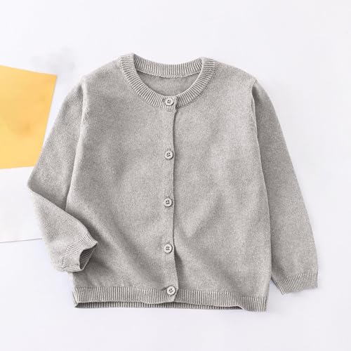 Cardigan Sweater for Girls Boys Fall Knit Tops Long Sleeve Kids Crewneck Button Front Cardigan Cotton Knit Outerwear2