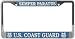 U.S. Coast Guard Semper Paratus License Plate Frame (Chrome Metal)