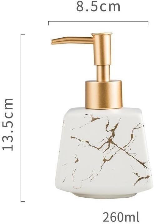 Kitchen Soap Dispenser Soap Dispenser Simple Ceramic Dispensing Bottle Shampoo Shower Gel Hand Sanitizer Dispensing Bottle Hotel Club Press Bottle Bathroom Soap Dispenser(Black)