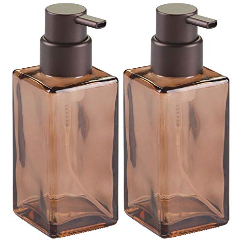 Compare Price brown glass soap dispenser on
