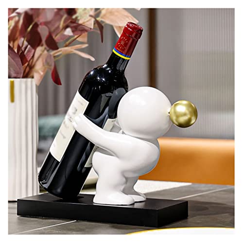 Soporte para botellas de vino de resina y madera miniatura 1