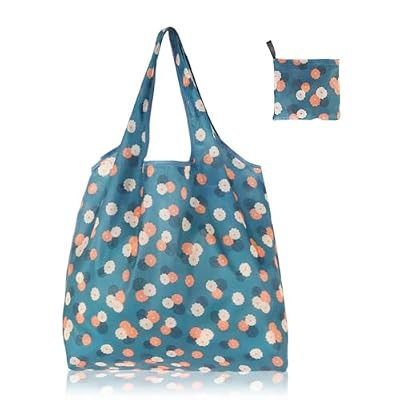 MNYXIS Borsa Spesa Pieghevole,Borsa Shopper Riutilizzabili Grandi, Tote Bag Sacchetti per la Spesa Tessuto,Borsa Grande Donna Uomo,Shopping Bag Donna,Shopping Bag Grande 46 X 60 cm,Motivo a margherita
