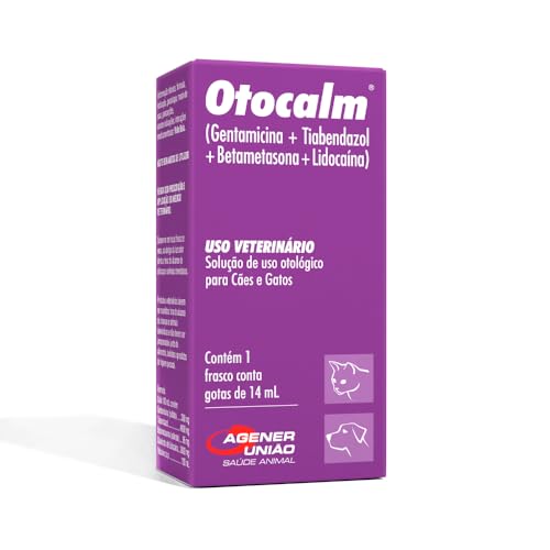 Otocalm Gotas 14ml Solução Otológica Agener Para Cães Gatos