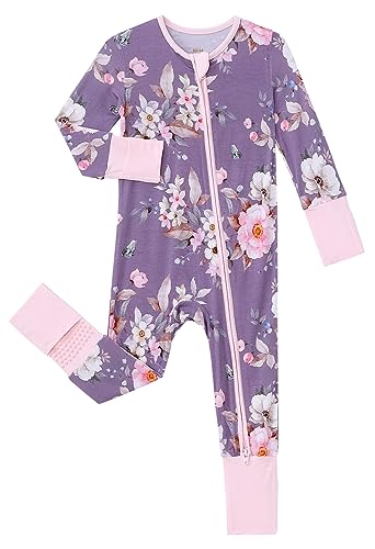 Image of SUZEL Baby Boys Girls Footless Pajamas - Viscose from Bamboo Zippy Pjs Sleep 'N Play - Infant One Piece Romper - 0-24 Months