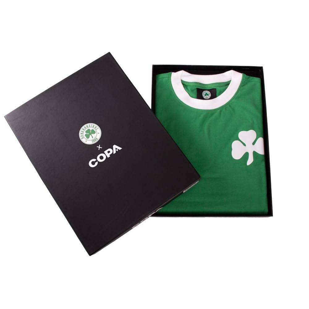 COPA - Maglia retrò - Calcio - Uomo - Panathinaikos FC 1971 - Verde - 100% Cotone