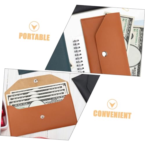 LIFKOME 2pcs Pu Leather Envelope Bag for Women Compact Wallet Long Purse Cash Pouch Elegant Clutch3