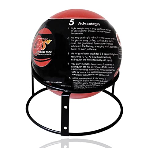 Image of Fire Extinguisher Ball | Quick Fire Off Ball | Automatic Fire Extinguishing Fire Suppression Device with Stand & User Manual Ideal for Multipurpose Uses