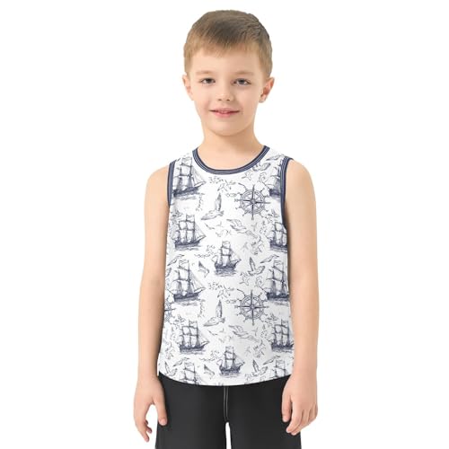 Baby Boys Sleeveless Tank Top Ship Guide Toddler Athletic Vest 3-10T2
