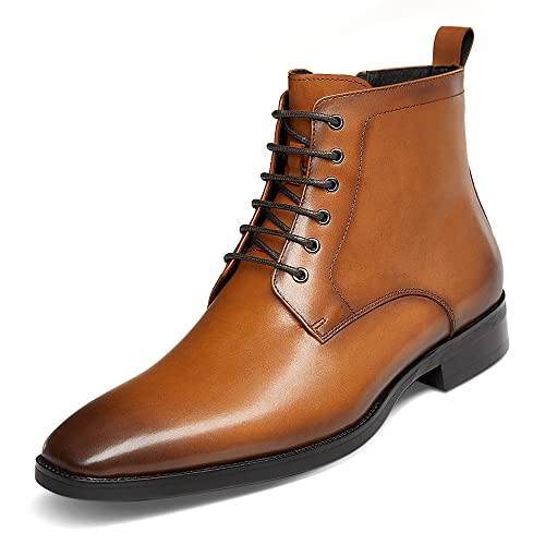 GIFENNSE Mens Chukka Boots Mens Dress Boots Oxford Leather Boots Famal Chelsea Boots for Men