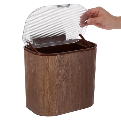 Caneca de basura colgante de pared con tapa ligera miniatura 4