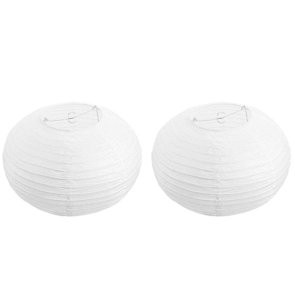 BESTonZON Paper Lanterns Lights Decorative Lampshade White Paper Lamp Shade for Home Decor