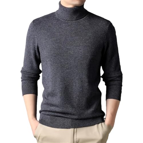 Men Turtleneck Sweater Warm Knitted Long Sleeve Men's Pullover Sweater