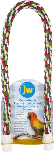 JW Pet Comfy Perch For Birds Flexible Multi-color Rope Medium - 32 Length