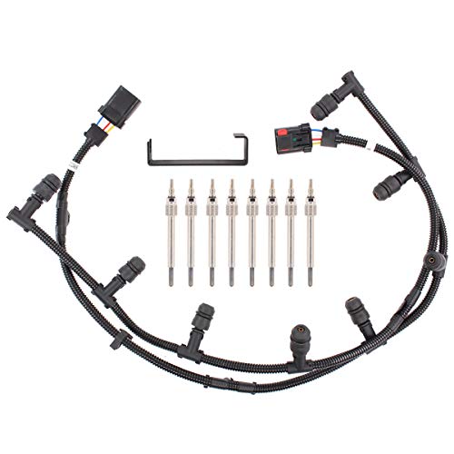NewYall Driver Left and Passenger Right Side Diesel Glow Plug Wiring Harness Kit