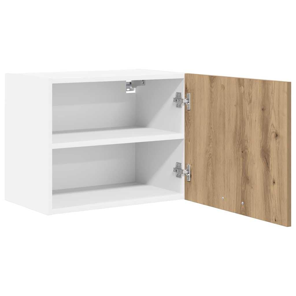 Hängeschrank 2 Stück Artisan-Eiche und Weiß 50 x 31 x 40 cm Küchenschrank Hängeschrank Schrank mit Stauraum zur Aufbewahrung von Geschirr und Vorräten für Küche und Esszimmer