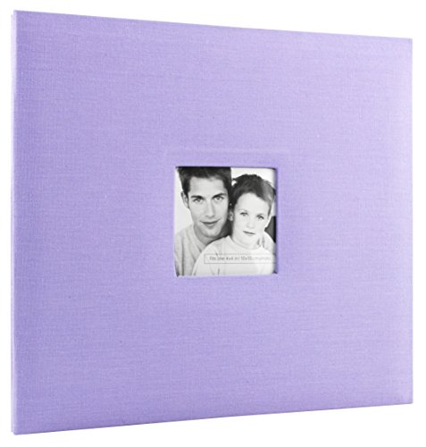 Image of MCS Expandable 10-Page Fabric Scrapbook Album with Photo Opening Cover and 12 x 12 Inch Pages, 13.5 x 12.5 Inch, Lilac