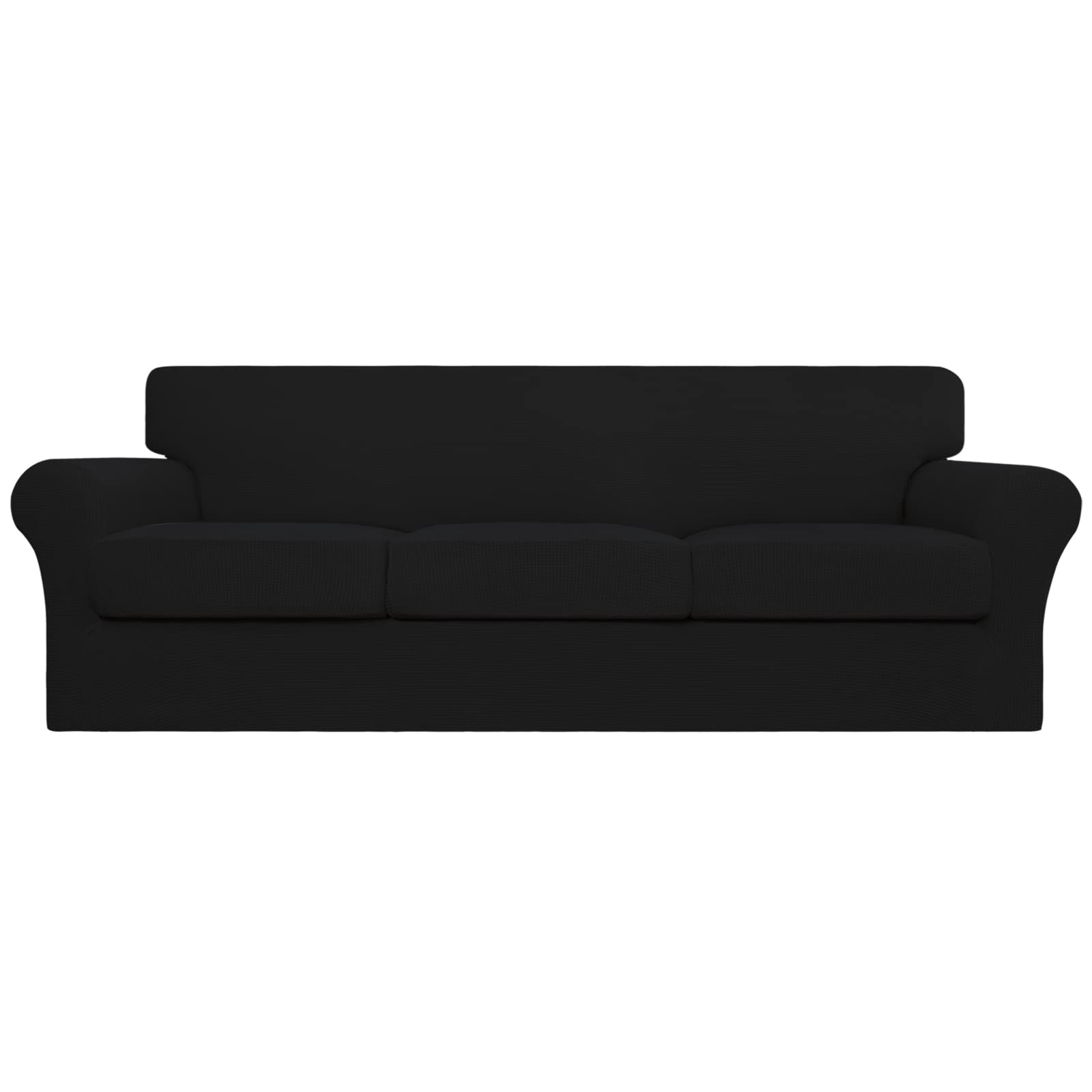 Easy-Going 4 Pieces Stretch Couch Cover Oversized Sofa Cover for Dogs Washable Sofa Slipcover for 3 Separate Cushion Couch Fabric Elastic Furniture