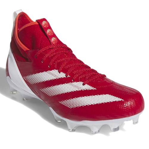 adidas Mens Adizero Impact Football Sneakers Shoes - Red2