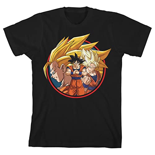 Dragon Ball Super Goku Group Art Youth Black T-Shirt