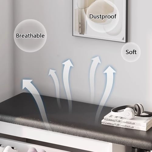 Banc à chaussures en bois avec coussin confortable pour rangement d'entrée