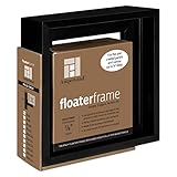 Premium Hardwood Construction: Ampersand’s exclusive wider base and deeper rabbet position the artwork securely to protect the face and corners. Pre-drilled countersunk holes ensure the frame hangs flush against the wall. Gallery Floating Effect: A s...