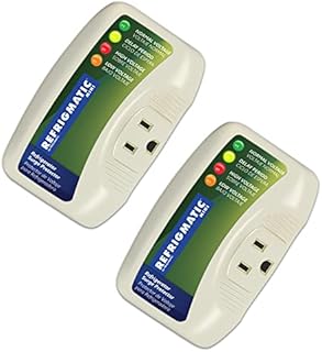 Refrigmatic WS-36300 Electronic Surge Protector for Refrigerator – Up to 27 cu. ft. (2 Pack)