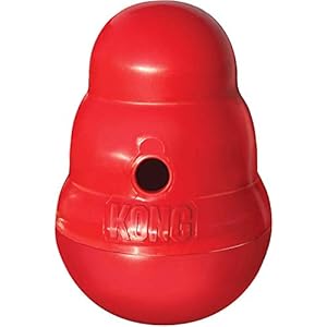 KONG Wobbler – Interactive Dog Toy for Treat Dispensing – Dog Slow Feeder for Healthy Eating – for Medium/Large Dogs