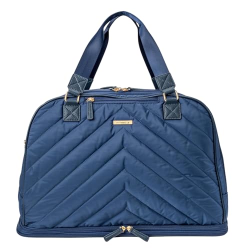 Travel Duffle Bag, Weekender Bag, Overnight Bag, Gym Bag with Expandable Bottom, Shoe Compartment, and Fits 13