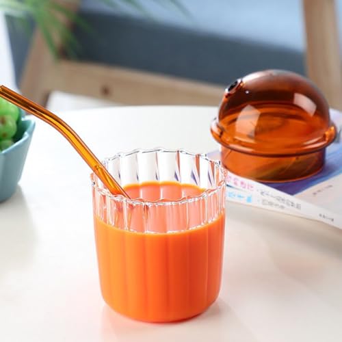 Verres à café glacé esthétiques avec paille et couvercle pour latte
