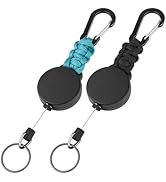 EOTW Schlüsselanhänger Ausziehbar, Schlüsselband Einziehbarer Ausweis mit 60cm Ausziehbar Stahlse...