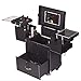 Produktbild Kosmetikkoffer trolley Roll Makeup Cases Leder Artist Beauty Zug Case Trolley Cosmetic Organizer Box Resistant Außenmaterial Verschließbare Makeup Artificial Mechanics Rolling Makeup Train case HUYP