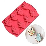 Hamsa Hand Silicone Mold Hand of Fatima Cake Cupcake Muffin Baking Pan the Hand of God Ice Cube Tray Eye in Khamsah Palm Chocolate Candy Soap Crayon Melts Molds (Random Color)