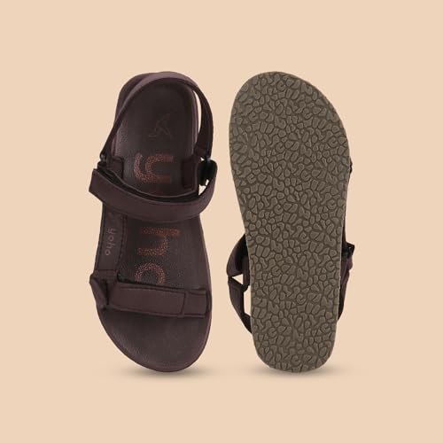 Image of YOHO EVA Sandals for Women | EVA sole | Comfortable cushioned sole with TPR base | Lightweight | Soft skin friendly straps | Adjustable straps | Velcro closure | Vibrant colour options
