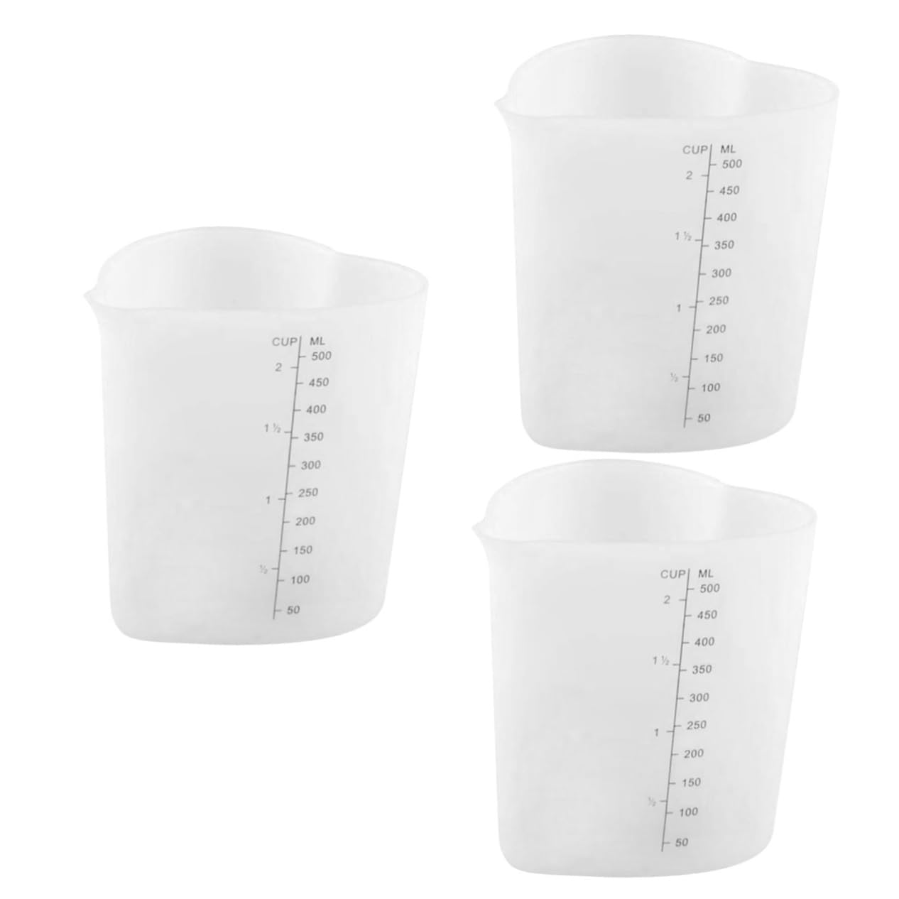 Tasse à mesurer en silicone en forme de coeur pour cuisine et loisirs créatifs