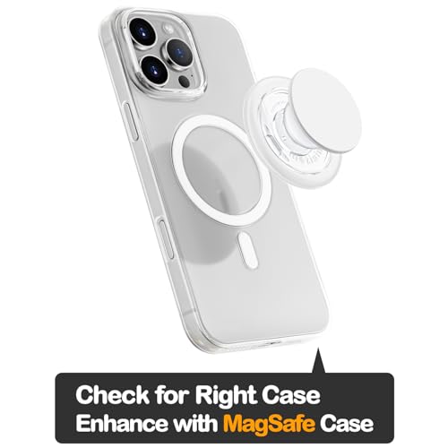 Agarre de teléfono para MagSafe metisinno soporte magnético extraíble blanco para iPhone 2