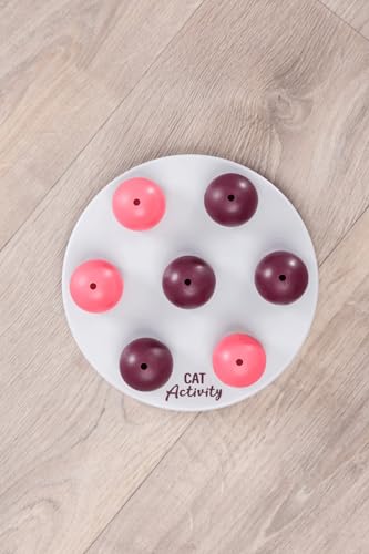 TRIXIE interaktives Katzenspielzeug Cat Activity Solitär, Intelligenzspielzeug für Katzen, Strategie-Spiel zur geistigen Förderung & spielerischem Lernen, ø 20 cm – 4594