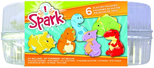 Colorbok Spark Plaster Value Pack 6pc - Dinosaurs, Paint Your Own