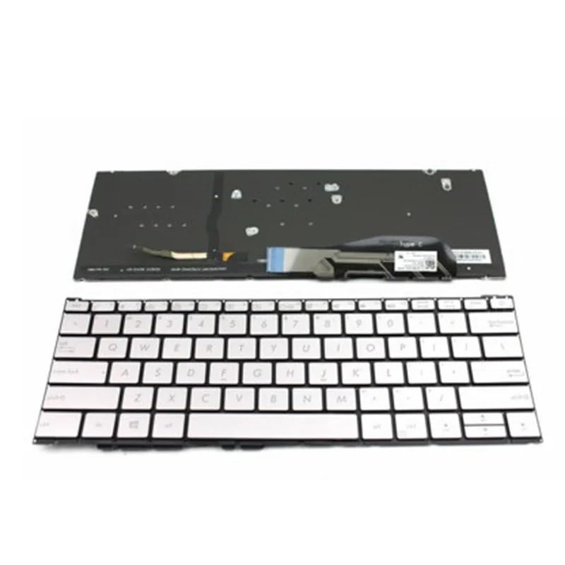 Clavier rétroéclairé pour ZenBook UX390UA argent frappe fluide en anglais US
