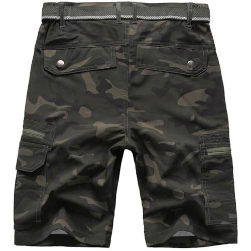 Image of Jessie Kidden Mens Cargo Shorts Expandable Waist Quick Dry Hiking Shorts