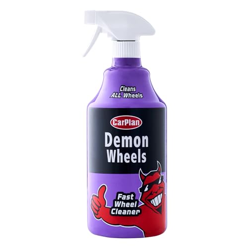 CarPlan Demon Wheels Felgenreiniger 1L entfernt Bremsstaub Schmutz & Öl für alle Felgen geeignet schnell wirkend mit Aktivschaum