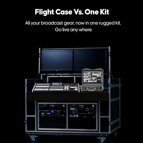 Osee GoStream Duet 8 ISO Kit All in One Pro Live Streaming Multi-Camera Video Switcher ISO Recorder Player Kit 4 HDMI&SDI in USB-C I/O with 14 Inch Monitor Built-in DC-to-Type C Cable NDI/SRT/RTMP
