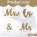 Imagen de Decoración de Boda Madera 1 Pieza Adorno Mesa Mr y Mrs Letras Grandes decoración romántica para Mesa de Banquete Blanco rústico Estilo Vintage Ceremonia Boda Compromiso