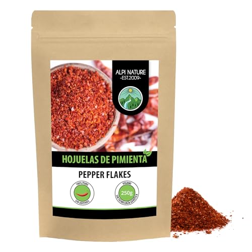 Pul Biber (250g), hojuelas de guindilla, 100% natural y sin aditivos, hojuelas de pimentón Pul...