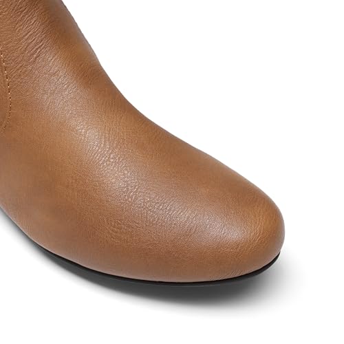 DREAM PAIRS Women's Suede Over The Knee Thigh High Winter Boots,Size 8,Camel/Pu,COLBY