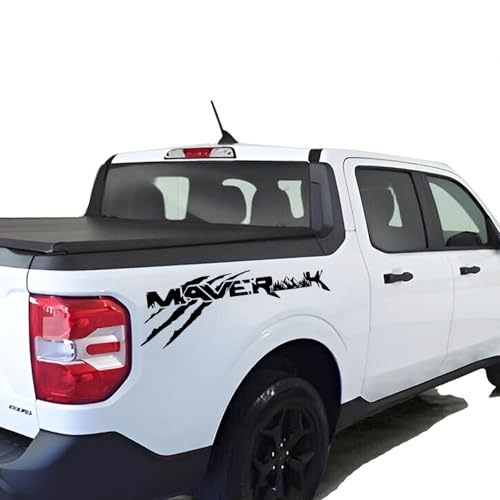 2 Pcs Truck Bed Side Vinyl Claw Graphics Decal Pickup Mountains and Forests Decorative Stickers for Ford Maverick (Black)