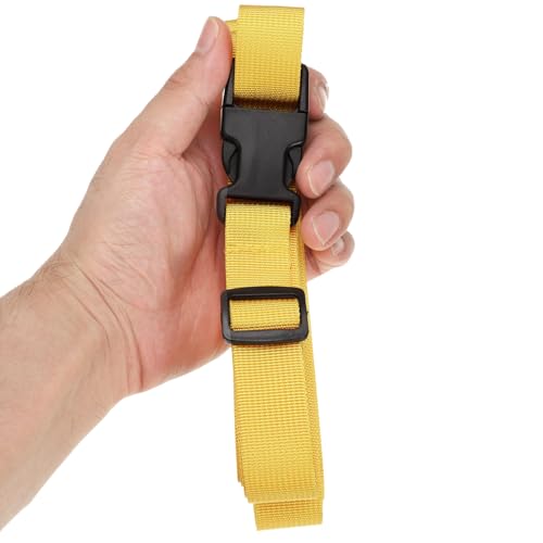 Image of HARFINGTON 2pcs Luggage Straps 1 inch x 118 inch Utility Multi-Purpose Luggage Connector Strap Nylon Adjustable Suitcase Belt with Buckle for Travel Outdoor Bag Luggage Packing Accessories, Gold