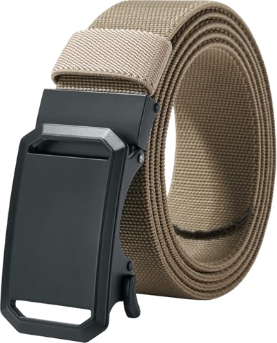 Image of LionVII Ratchet Elastic Stretch Belts, Belt for Men with Automatic Buckle for Men, Adjustable Trim to Fit 27-49 inch Waist
