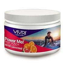 VIVRI Power Me! Fruit Punch Flavor, 30 Servings, Green Tea, Guarana, Yerba Mate, B-Complex and Naturally Sweetened