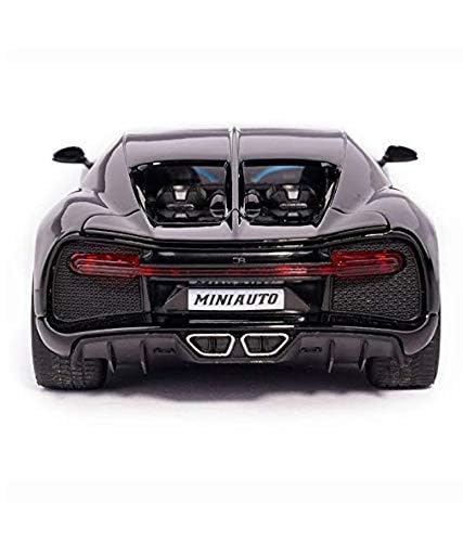 Image of 1:32 Scale Bugatti Chiron Die-Cast Metal Car with Sport car Openable Doors Light and Sound,Pull Back Function Indoor Outdoor Toy for Kids. (Blue)